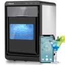Maksone Countertop Nugget Ice Maker APP Control, 44lbs/24H,Ready in 7 Mins,Crushed ice Maker,Sonic Pebble Ice Machine