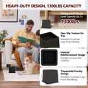 Heavy Duty Bed Risers - Set of 4 Adjustable Furniture Risers, Elevation Heights of 3, 5 & 8 Inches, Supports Up to 1,300 lbs for Bed, Couch, Table & Chair