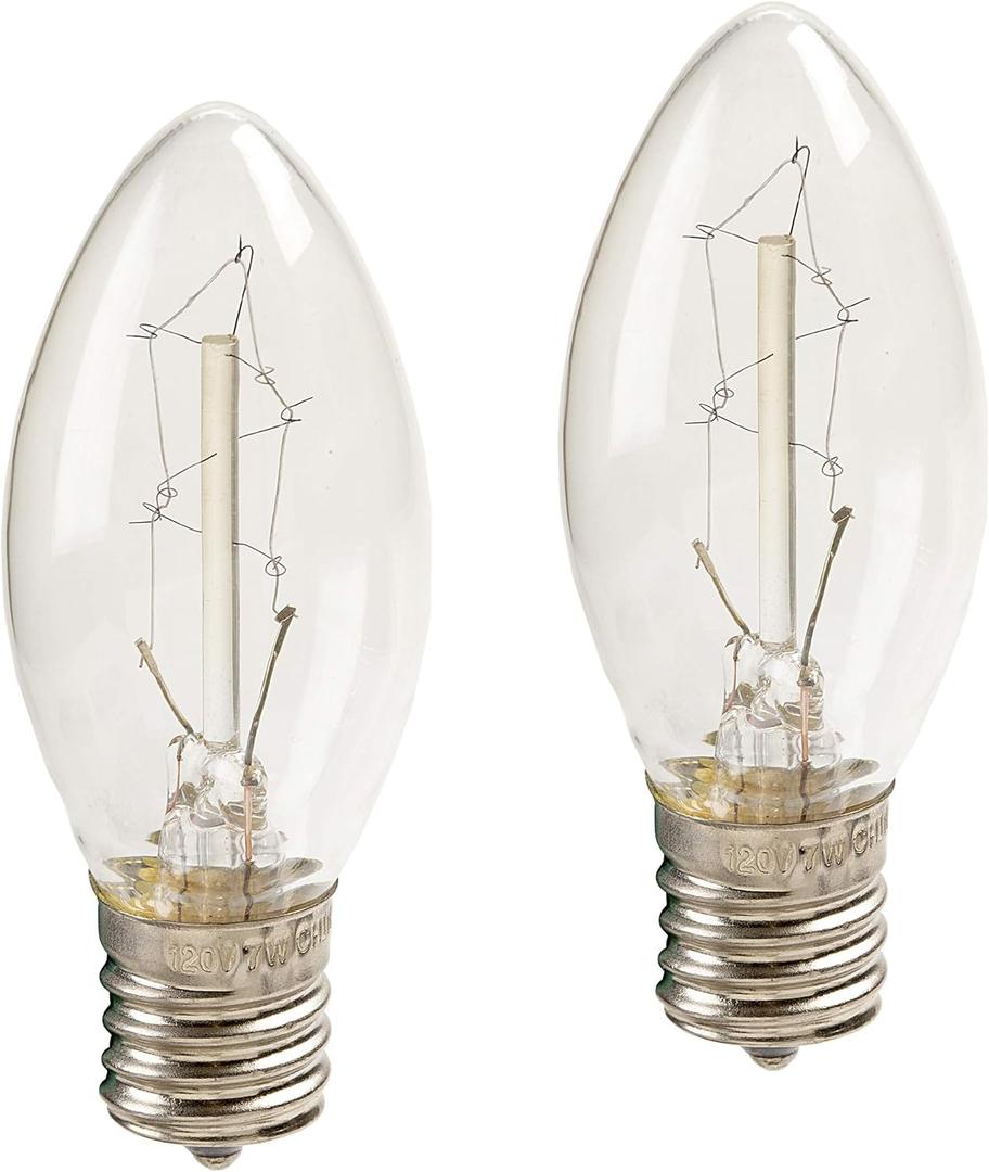 Cleveland Vintage Lighting CLV118 7W C9 Base E17 Edison Bulb (2 Piece), Clear