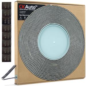 CKAuto 0.25oz, Black, Adhesive Stick on Roll Wheel Weights, 5 kgs/ 11 lb/Roll, 715pcs, OE Quality