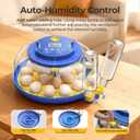 18 Egg Incubators for Hatching Eggs, 360 View with Automatic Egg Turning & Humidity Control, Built-in Egg Candler for Hatching Chicken, Duck, Goose, Quail, Ideal for Home, Classroom, Laboratory, Farm