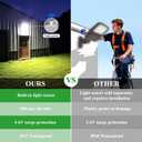 50W LED Flood Light, 7000LM 6500K LED Dusk to Dawn Security Light | IP67 Waterproof & Rugged, Automatic photocell & constant-on modes. Flicker-free, 6KV surge. 180 bracket for courtyard