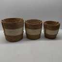 Large Fabric Rope Basket Set of 3