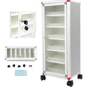 72 Slots Aluminum Alloy Cell Phone Locker with Wheels