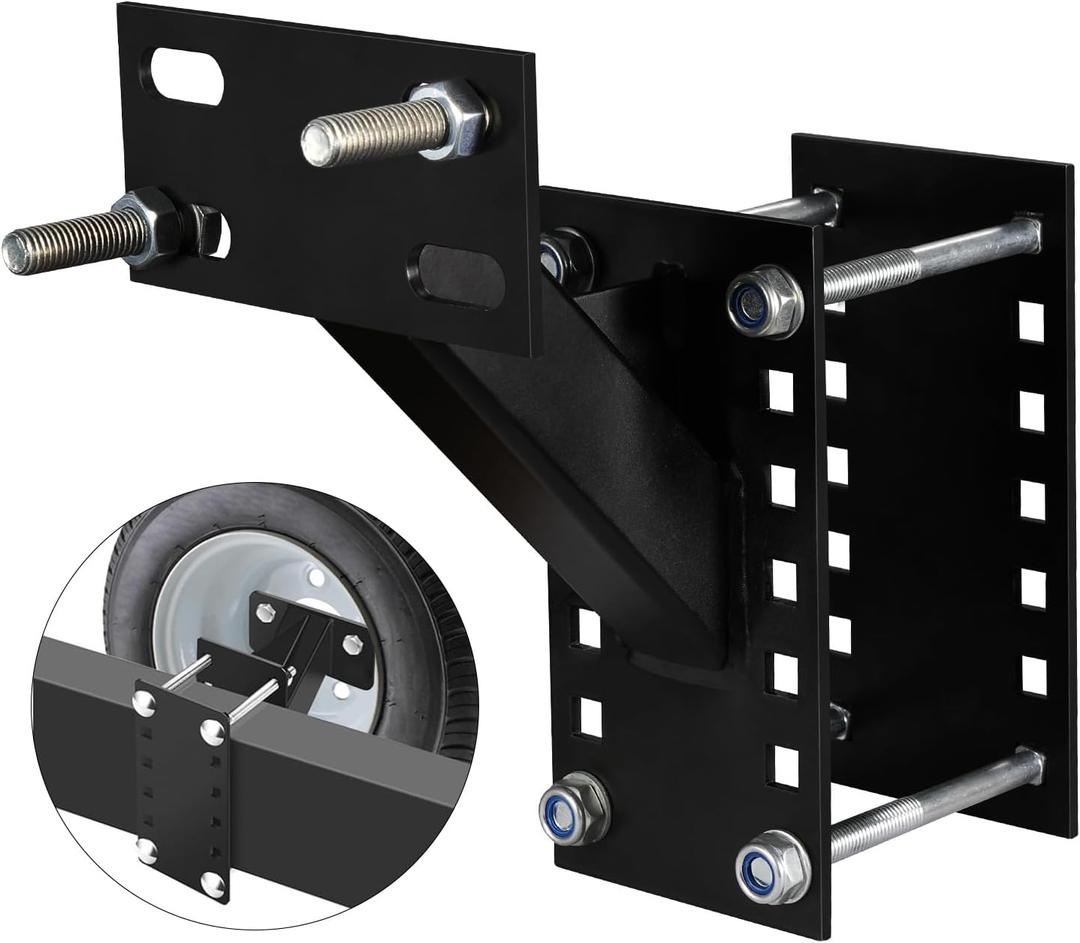 TOPSHINE Spare Tire Carrier, Trailer Spare Tire Mount Boat Trailer Carrier Bracket Fits 4 & 5 & 6 Lugs Trailer Wheels on 4", 4.5'', 4.75'', 5'' and 5.5'' Bolt Patterns, Holds up to 150 Lbs