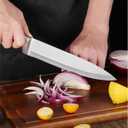 Knife Set Stainless Steel Cleaver Knives Set with Rotatable Acrylic Storage Block Sharpener Sharp Cutlery Kitchen Knife Block Set Chef Cooking Cutting Knives (Black)