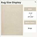 2x3 Small Area Rugs for Entryway, Machine Washable Kitchen Rug, Non Slip Door Mat Indoor Entrance, Throw Woven Rugs for Bedroom Laundry Room, Beige Office Chair Floor Carpet