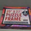 Impresa Jigsaw Puzzle Display Frame Kit - 2-Pack 20x27 in Black - Easy Snap-Together Puzzle Board Backing - Versatile Wall Hanging & Art Display - Fits 1000 Piece Frame