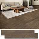 36 Pack Peel and Stick Vinyl Floor Tiles 54 Sq.Ft., 36" x 6" Wood Look Vinyl Planks, Waterproof Self-Adhesive Flooring, DIY Floor Tiles for Kitchen, Living Room, Bedroom, RV, Walnut