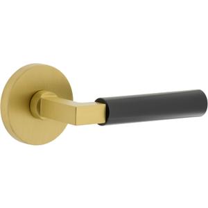 Viaggio 603088 Single Dummy Circolo Rosette Contempo Smooth Lever, Satin Brass/Satin Black