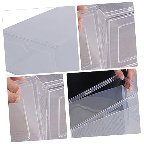 Holibanna 6pcs Shoe Containers Lids Plastic Shoe Boxes Storage Boxes Clamshell Design Easy to View Clean