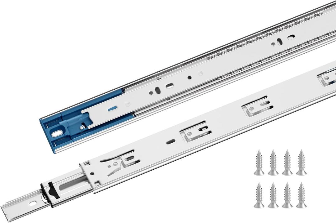 Goldenwarm 10 Pair 22 Inch Soft Close Drawer Slides, 20 Pack Heavy Duty Side Mount 100lb Capacity, Full Extension Ball Bearing Cabinet Glides for Kitchen