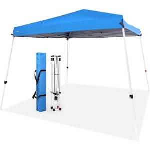 Abba Patio 10x10 Slant Leg Canopy Tent, Portable Commercial Canopies Shelter with Carry Bag, Waterproof UV-Resistant (Blue)