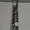 Vintage Black Gold Floral Peel and Stick Wallpaper 17.5" x 393" Dark Boho Leaf Colorful Contact Paper For Bathroom Bedroom Mural Cabinet Vinyl Waterproof Removable Farmhouse Art Dorm Renter Friendly (Multicolor)