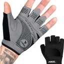 ATERCEL Weight Lifting Gloves Full Palm Protection, Workout Gloves for Gym, Cycling, Exercise, Breathable, Super Lightweight for Mens and Women (Medium, Grey Black)