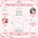 SiliFine 50 Sets Baby Shower Hand Sanitizer Bottles Bulk Mini 2oz Travel Size Hand Sanitizer Bottles Baby Shower Thank You Gift for Guests Party Supplies (Bow,Pink)