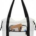 Puffer Tote Bag for Women, Lightweight Quilted Shoulder Bag with Multiple Pockets