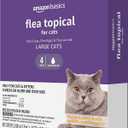 Amazon Basics Topical Flea Treatment for Large Cats (Over 9 Pounds), 4 Count (Previously Solimo)