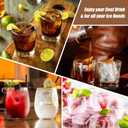 PHINOX Large Ice Cube Tray with Lid and Bin, Ice Trays for Freezer, 2 INCH Whiskey Ice Cubes Mold, 2*8 pcs Square Ice Cube Mold with Tong, Easy to Release, Large Ice Tray for Whiskey Cocktail Bourbon