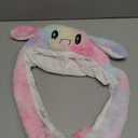 Rabbit Hat Ear Moving Jumping Hat Funny Plush Cap for Kids Dress Up Cosplay Party Pig Holiday Cute Ear Flap Cap for Adults (Color)