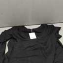 MANGOPOP Women's Long Sleeve Short Sleeve Bodysuit Sexy V Neck Body Suits Fitted Fall Going Out Tops (Medium)