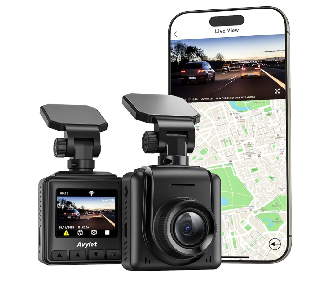 Dash Cam 2K, WiFi Dashcams with APP, External GPS, 1.5'' IPS Screen, Front Dash Camera for Cars, Mini Car Camera, WDR Night Vision, 24H Parking Monitor, Loop Recording, G-Sensor