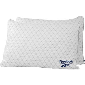 Reebok Charcoal Breeze Pillow 2 Pack, Queen Size, RBK Fresh Pillows with Cooling Airflow, Odor Neutralizing & Moisture Wicking, Moderate Firm Support for Side, Back & Stomach Sleepers GRS Certified, 20 inches x 28 inches