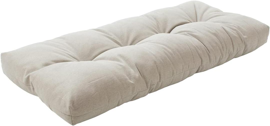 FUNHOME Outdoor Bench Cushion 48 x18 inch with Non-Slip Grips,Water Resistant Porch Swing Cushion,Bench Pillow Pads,Tufted Cushions for Patio Garden Furniture,48" Seat Cushions(Light Brown)
