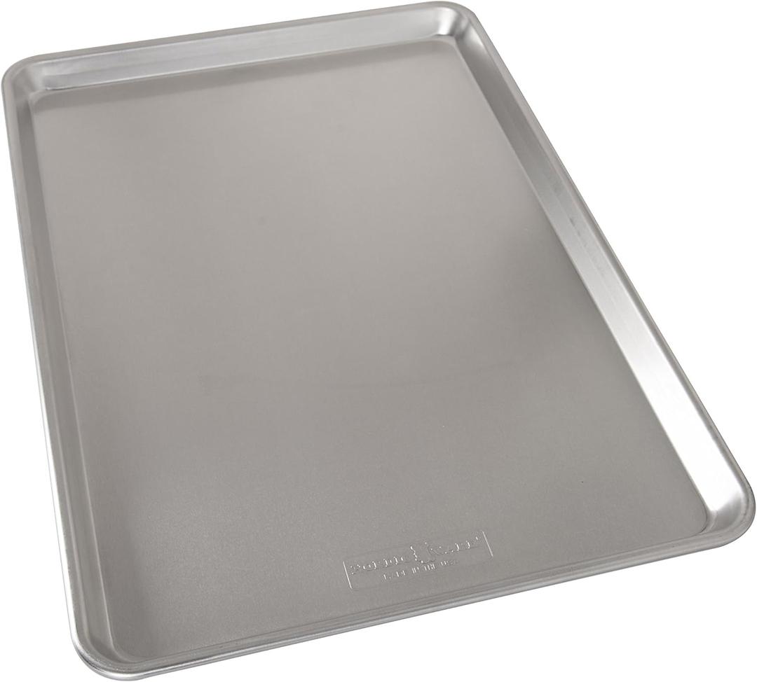 Nordic Ware Extra Large Baking Sheet, 21 x 15 inches, XL Big sheet pan Natural Uncoated Aluminum, Reinforced Steel Rim Prevents Warping, 1pk Big Sheet