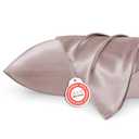 Bedsure Satin Pillowcases, Similar to Silk Pillow Cases Queen Size Set of 2, Pillow Case for Sleeping Women with Envelope Closure, Gifts for Women Men, Dusty Rose, 20x30 Inches, 2pcs