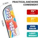 Snow Cones Feather Flag for Business Advertising 6 FT Swooper Flag for Storefronts Retailers Shops Food Trucks Events and Fairs (Flagpole Not Included)