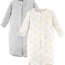 Hudson Baby Unisex Baby Cotton Long-Sleeve Wearable Sleeping Bag, Sack, Blanket 0-3M