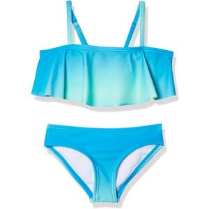 Kanu Surf Girls' Karlie Flounce Bikini Beach Sport 2 Piece Swimsuit