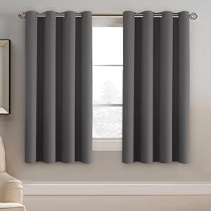 H.VERSAILTEX Blackout Grey Curtains for Bedroom Thermal Insulated Curtains 63 Inches Length Blackout Curtain Panel for Living Room, Luxury Grommet Solid in Charcoal Gray, One Panel, 52" W x 63" L H.VERSAILTEX Blackout Grey Curtains for Bedroom Thermal Insulated Curtains 63 Inches Length Blackout Curtain Panel for Living Room, Luxury Grommet Solid in Charcoal Gray, One Panel, 52" W x 63" L