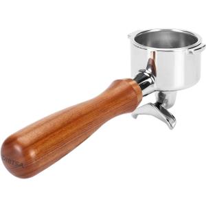 DIBTSA 51mm Espresso Portafilter Double Spouts 2 Ears Compatible with ECP35.31, EC0311, EP36.31,EC200, ECO310, EC410, ECZ351, EC152, EC341, EC330S, EC221