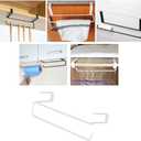 STOBAZA White Hanging Shelves Toilet Towel Holder Under Shelf Rack Under Cabinet Shelf Paper Towel Rack Under Shelves Riser U-Shaped Under Cabinet Kitchen Organizer Wardrobe Storage