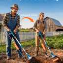 Seesii Cordless Tiller Cultivator, 20V Electric Tiller for Gardening with 2 x4.0Ah Batteries, 9" Tilling Width 6.6" Depth, Lightweight Adjustable Handle Rototiller for Lawn, Weeding & Soil Cultivation