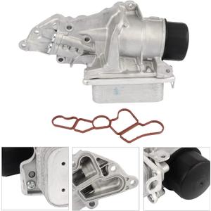 GELUOXI Engine Oil Filter Housing W/Oil Cooler Replacement for Mercedes W203 W211 C230 W216 W209 W211 A2721800510 2721800510