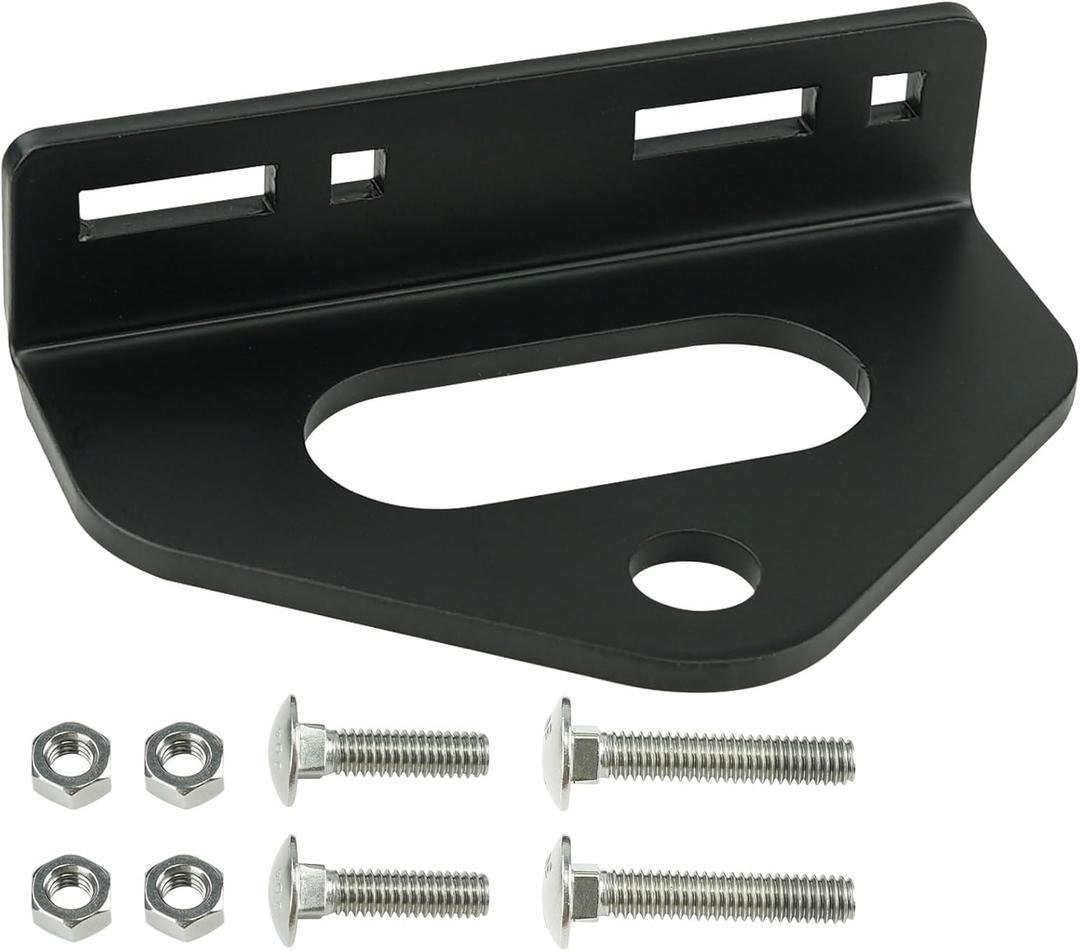 Zero Turn Mower Trailer Tow Hitch 1/4"(6mm) - Heavy Duty Lawn Mower Trailer Hitch 3/4" Hole Center with 2 Types Carriage Bolt Black