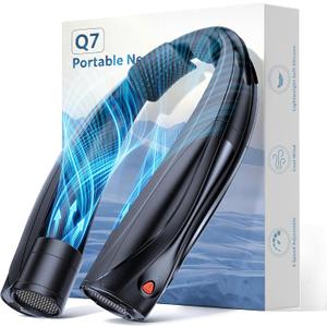Portable Neck Fan, 6000mAh Personal Fan, 360 Cooling Rechargeable Wearable Fan, 6 Speeds Adjustable Hands Free Fan for Travel Outdoor, Office, Ideal Summer Gifts for Men Women