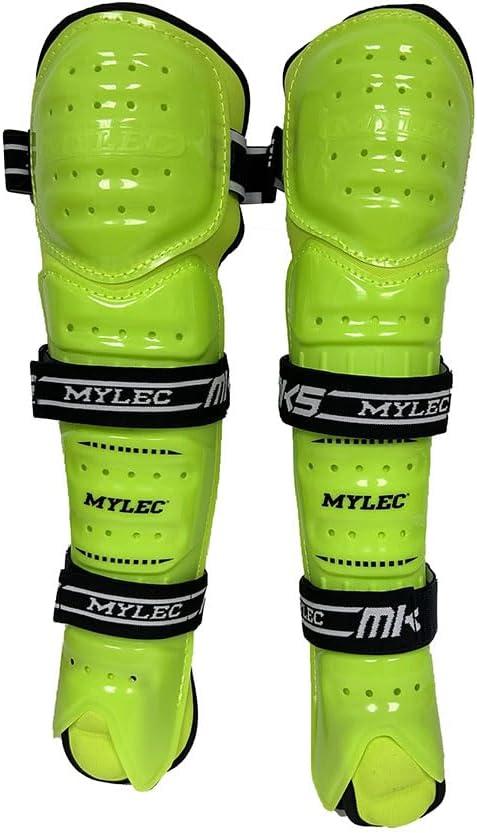 MyLec MK5 Street/DEK Shin Pad, Lightweight & Durable Hockey Accessories, 360° Straps, Hard Front Shells, Breathable Material, Metatarsal Padding Ice Hockey Shin Guards, Foam Rubber, 13"