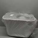 IRIS USA Cat Litter Box, Large Cat Box Enclosure, Top Entry with Litter Catching Lid, Enclosed with Scoop, White/Gray