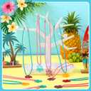 Ecally Hawaiian Luau Party Favors Hibiscus Flower Necklace for Women Tropical Luau Beach Party Decoration Hawaii Summer Bingo Gift Supplies Hawaiian(Multicolor)