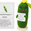 Mini Cute Funny Positive Life Potato Tomato Eggplant Onion Cute Animals Creative Knitted Holding Card Crochet Birthday Christmas Girls Gifts Party Decor