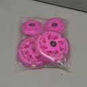 Front 120mm & Rear 80mm Light-Up Flashing 3-Wheeled kid Scooter Replacement Wheels, Complete Wheels Set for 3-Wheeled Kid Push Scooter, Set of 4 (Pink)