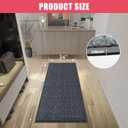Kuyal Front Door Mat, 2'x6' Indoor Outdoor Entrance Mat, Commercial Floor Mats Inside Outside Entrance, Heavy Duty Durable Welcome Mats, Rubber Backing Non Slip Outdoor Mats for Entryway,Dark Gray, 24 "X 72"