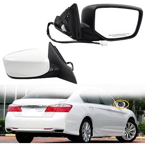 Dasbecan Right Mirror Compatible with 13-17 Honda Accord 3Pins HO1321272
With Power Adjustment And Manual Folding Replace# 76208T2FA11 White