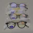 EYEURL 4-Pack Small Round Reading Glasses for Women Men Neck Hanging Blue Light Blocking Eyeglasses TR90 Readers for Women +2.5