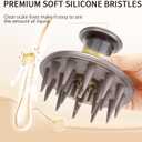Hair Oil Applicator, Scalp Oil Applicator, Scalp Massager Brush with Silicone Bristles for Scalp Massager Relaxing, Root Comb for Hair Care and Nourishment (Grey)