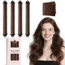5Pcs Heatless Hair Curler Overnight Curls with Satin Scarf No Heat Curling Blowout Rod to Sleep In Hair Rollers
